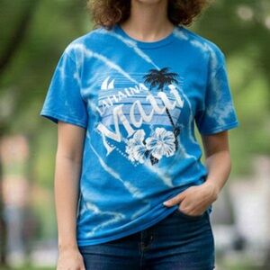 90s Maui Tie Dye Tshirt XL 23.5”